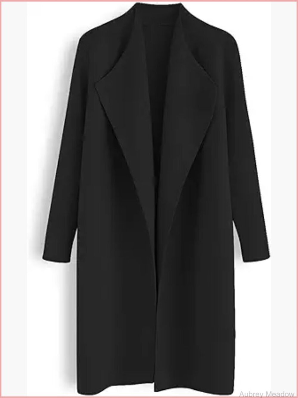 Oversized Open Front Knit Cardigan Coat Longline with Pockets